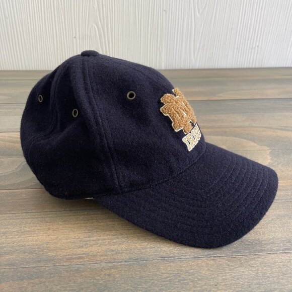 Adidas 1842 Vintage Notre Dame Fighting Irish Blue Stretch Fitt Hat OSFM (VV) - Picture 4 of 9